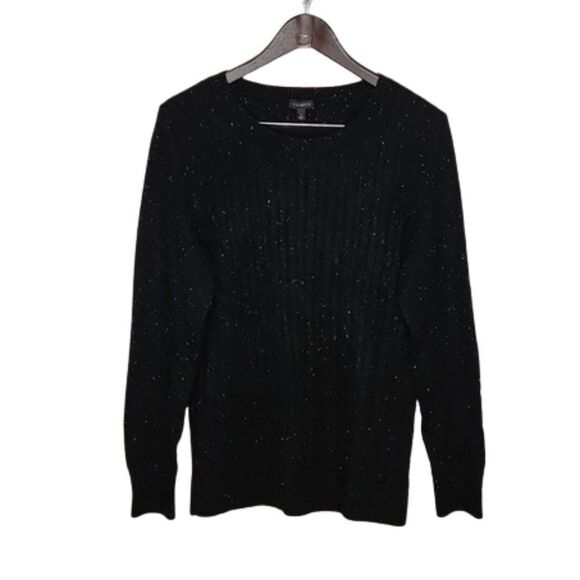Talbots Preppy Speckled Cable Knit Sweater - Picture 2 of 7